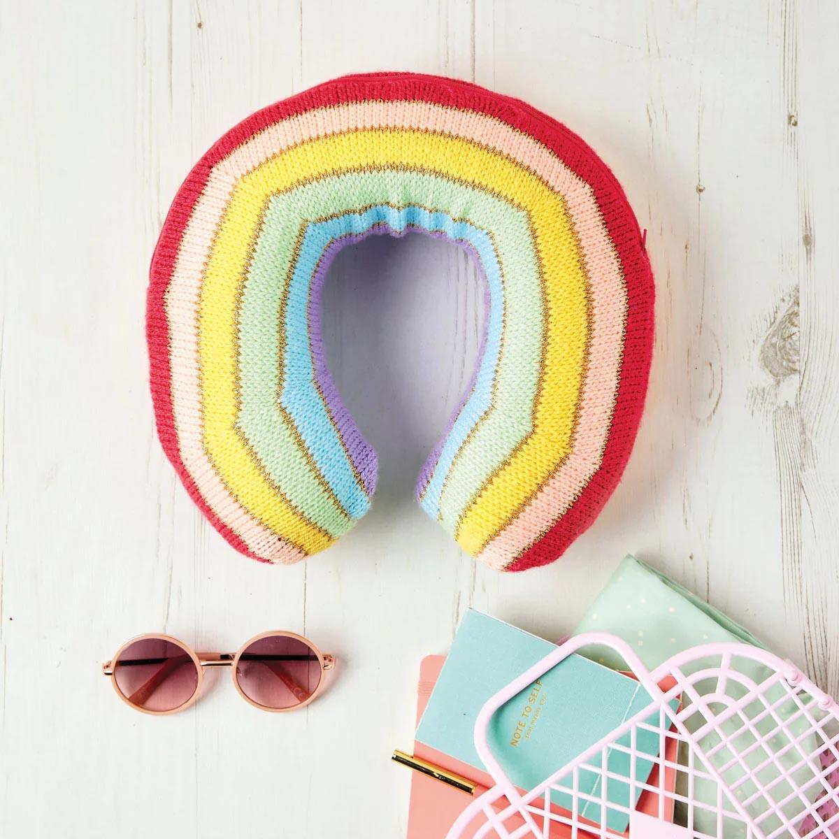 Rainbow Cushion Knitting Pattern