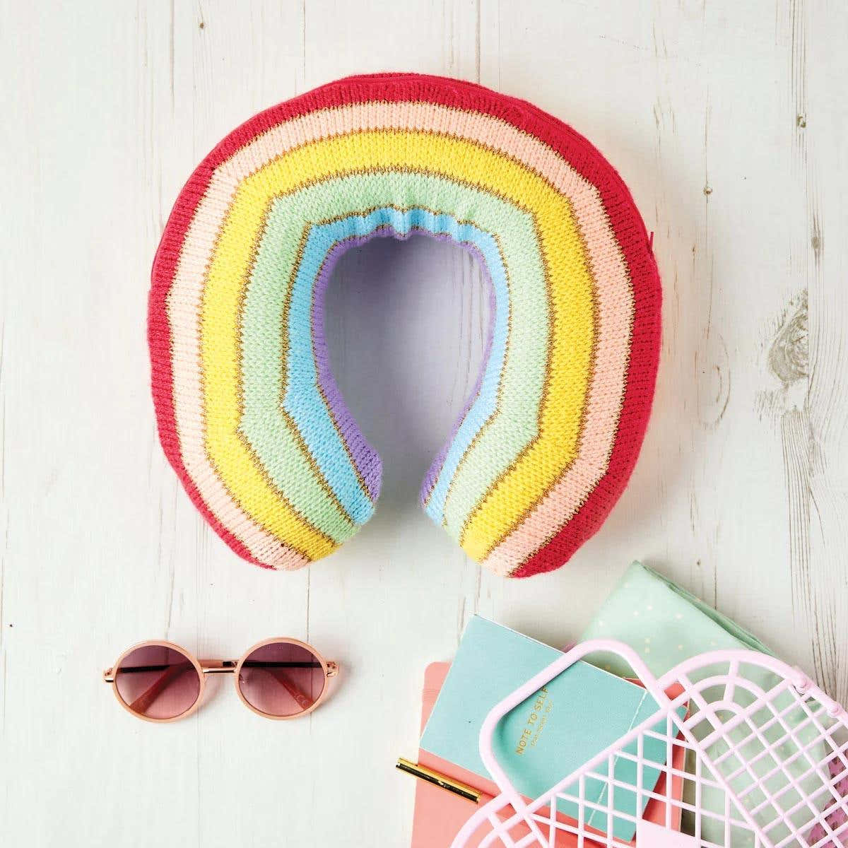 Rainbow Cushion Knitting Pattern