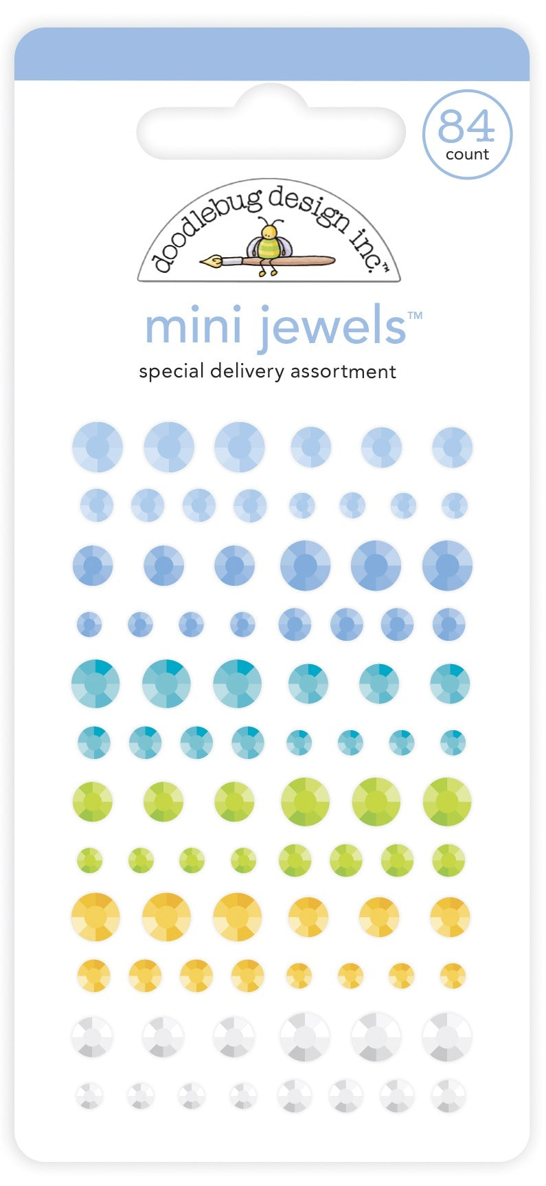 Doodlebug Adhesive Mini Jewels - Special Delivery Assortment