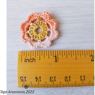 Medium crochet flower for autumn decor