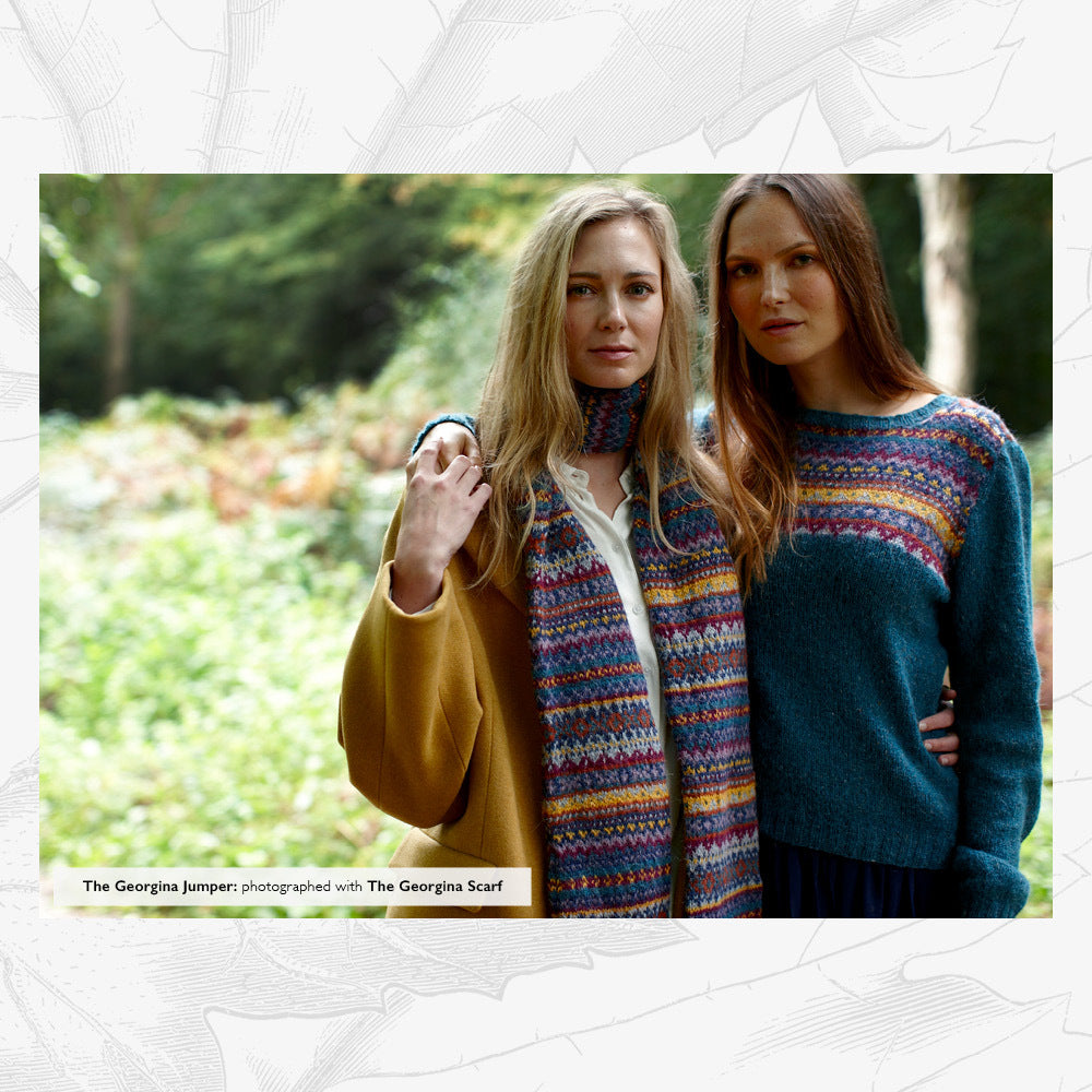"Georgina Jumper" - Jumper Knitting Pattern For Women in Willow & Lark Woodland