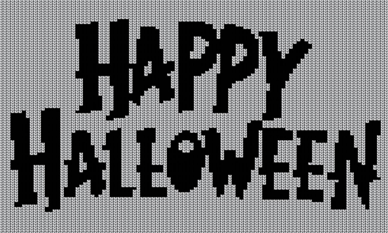 Happy Halloween Motif Chart for Knitting