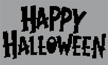 Happy Halloween Motif Chart for Knitting