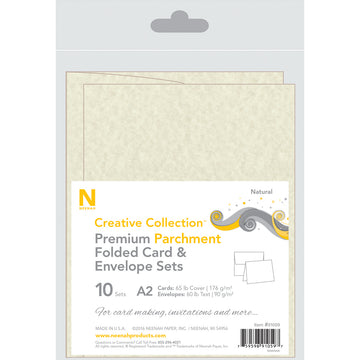 Neenah Paper Neenah A2 Heavy Weight Cards/Envelopes 10/Pkg - Natural Parchment