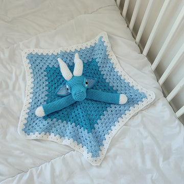 Blizzard The Ice Dragon Baby Lovey Blanket