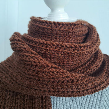 Crochet Ribbed Man Scarf Pattern
