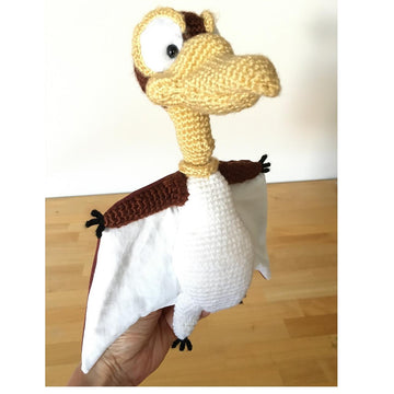 Crocheted baby pteradactyl, Petri