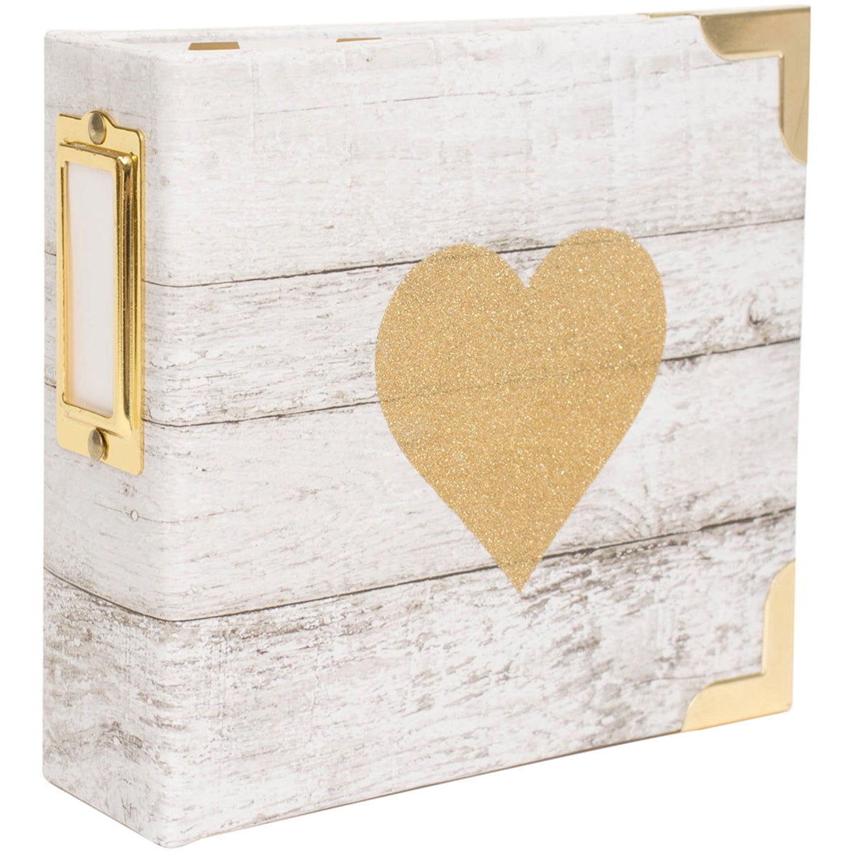 American Crafts Project Life D-Ring Album 4"X4" - Glitter Heart