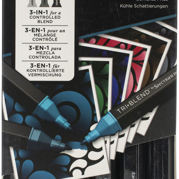 Crafter's Companion Spectrum Noir Triblend Markers 6/Pkg - Cool Shades