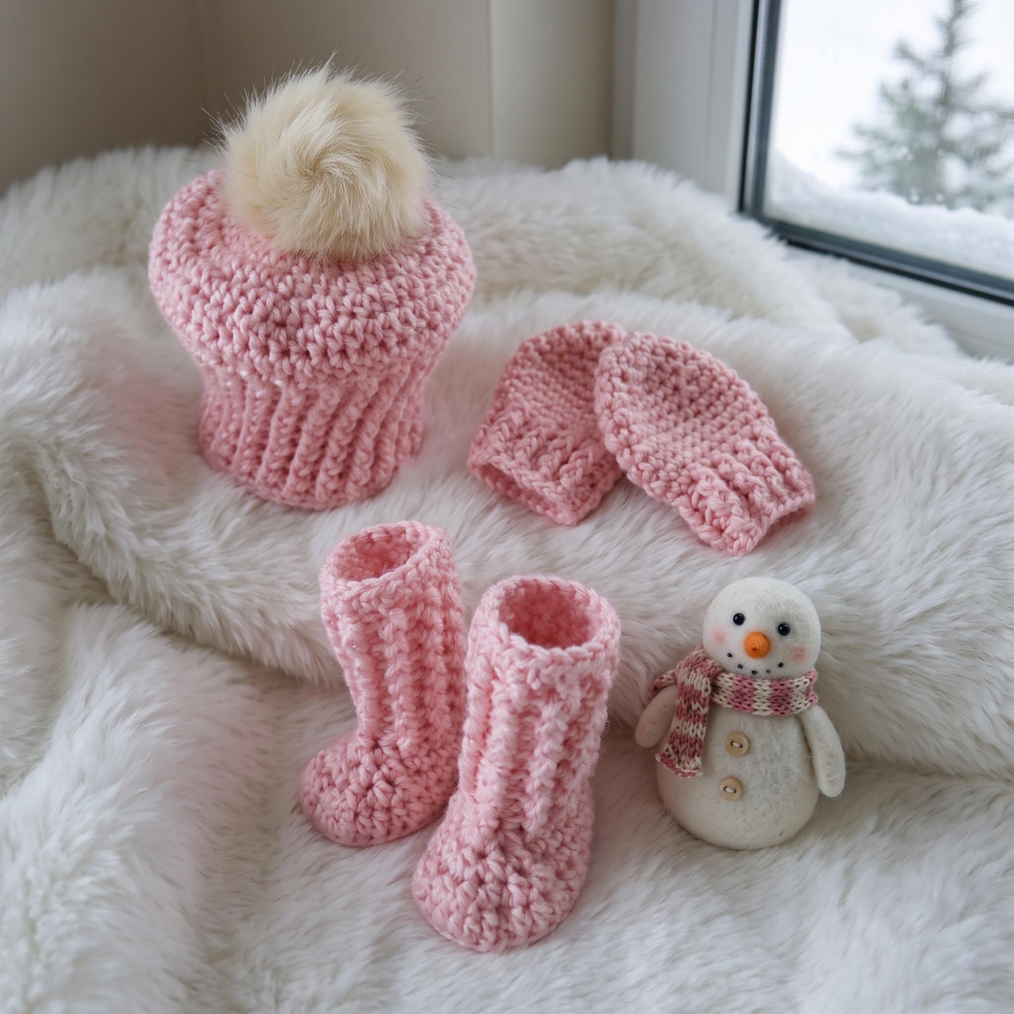 Baby Hat & Booties Set