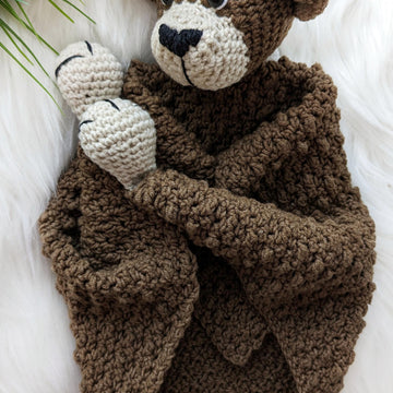 Crochet dog security blanket, crochet baby lovey pattern