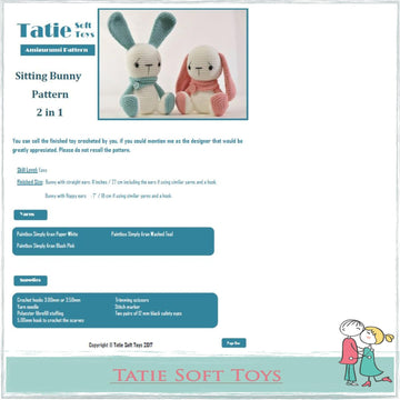 Easter Bunny Boy Girl Sad Rabbit Soft Toys Cuddly Bunny Crochet Amigurumi Pattern