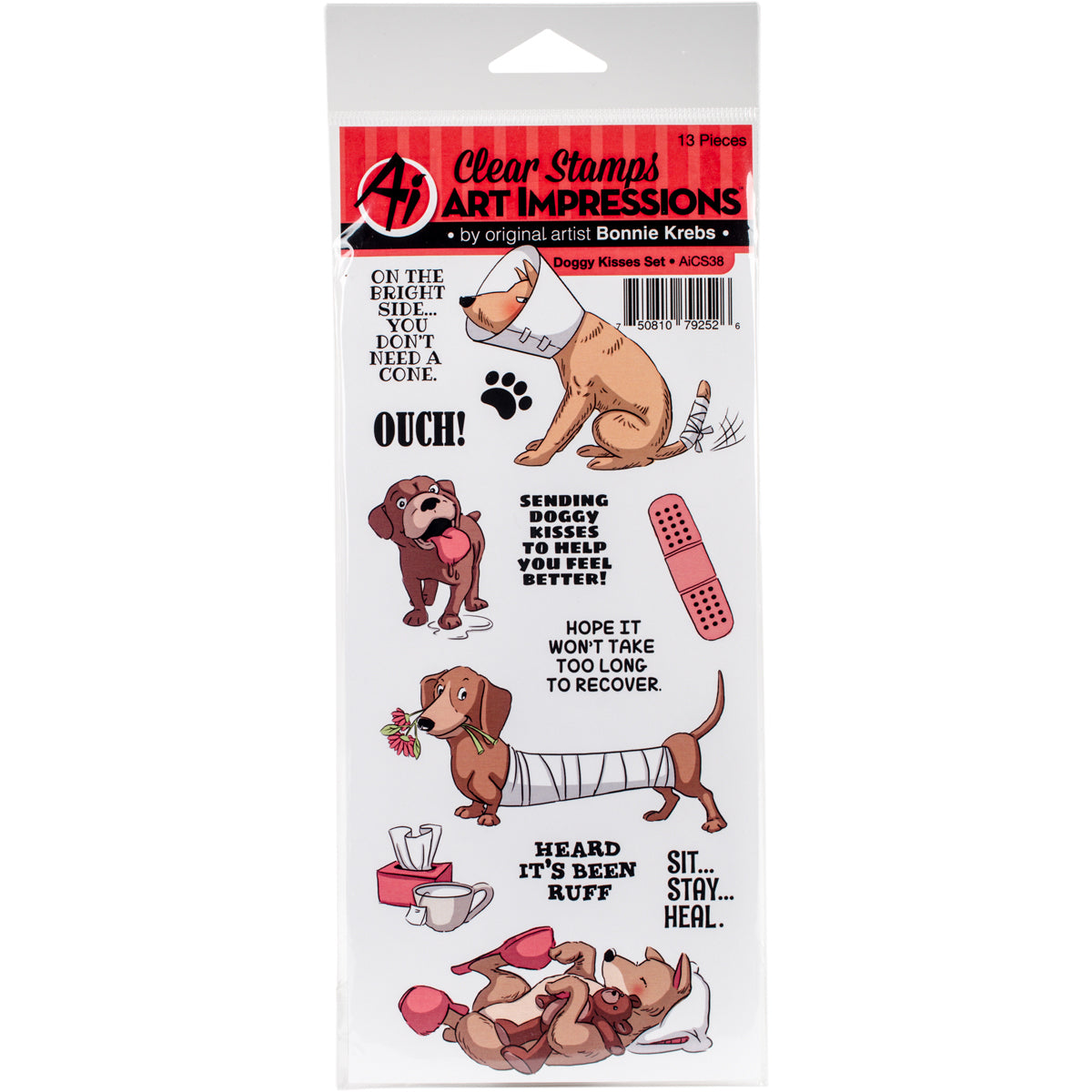 Art Impressions Funny Farm Clear Stamps - Doggy Kisses