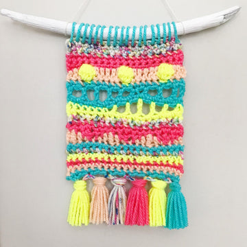 Neon Waves Mini Wall Hanging