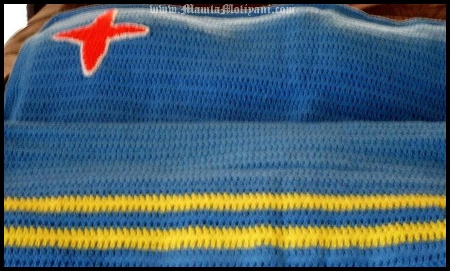 Crochet Afghan Blanket Pattern Aruba Flag Unique