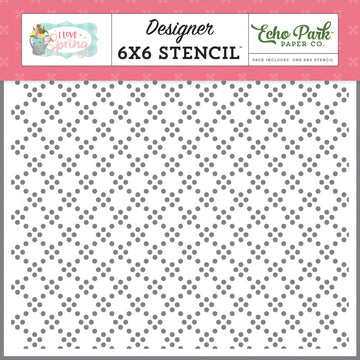 Echo Park Paper Echo Park Stencil 6"X6" - Honeycomb, I Love Spring