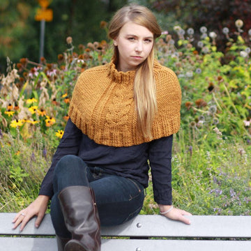 Cabled Crochet Poncho