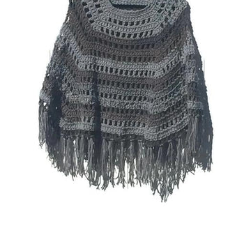 Shades Of Gray Crochet Poncho