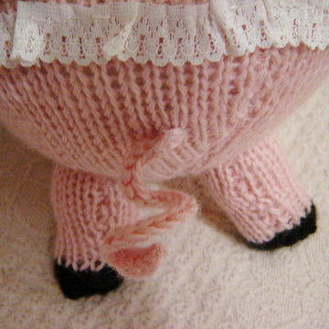 Knit pink pig, DIY Stuffed Animal