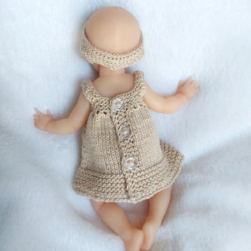 Sleeveless Dress, Bloomers and Headband for 9 Inch Dolls