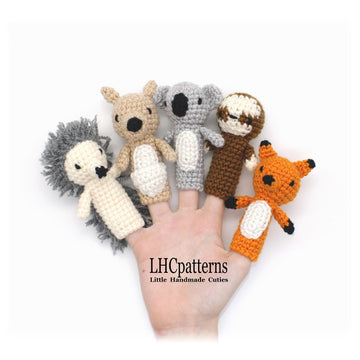 Animal2 Ten Finger Puppets Crochet Pattern