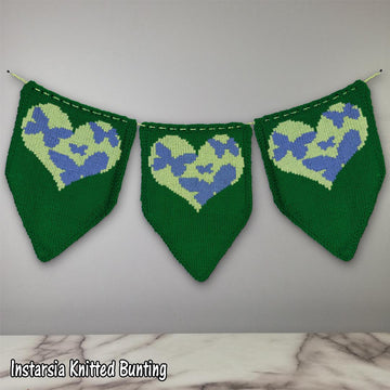 Intarsia - Heart of Butterflies - Chart Only