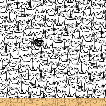 Windham Fabrics 108" Quilt Back - Packed Cats