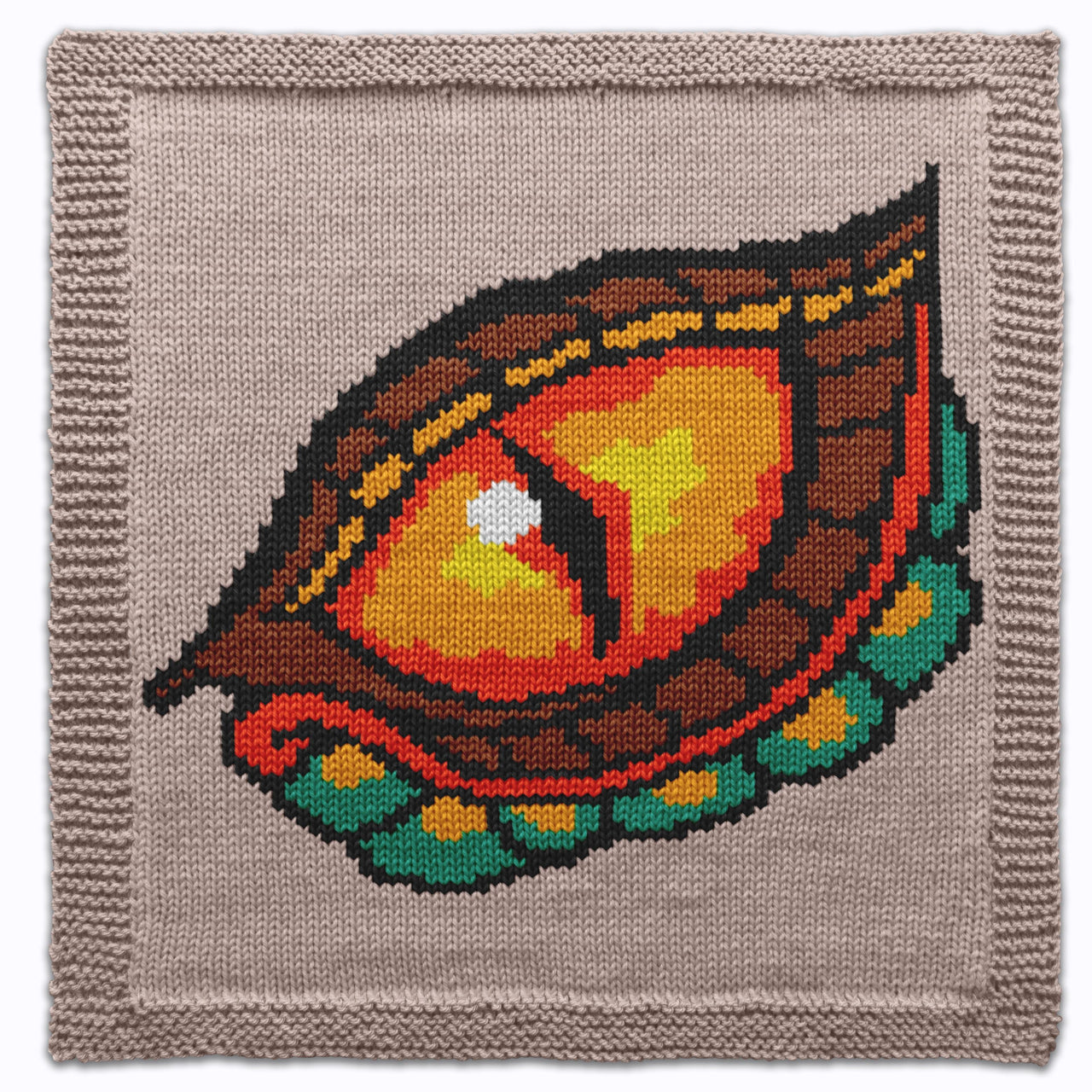 Dragon Eye Square Knitting Pattern