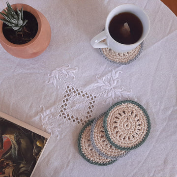 Circular boho coasters