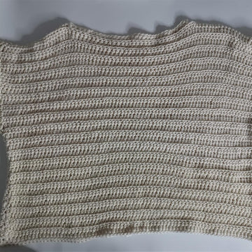 Cream Crochet Long Sleeve Pullover