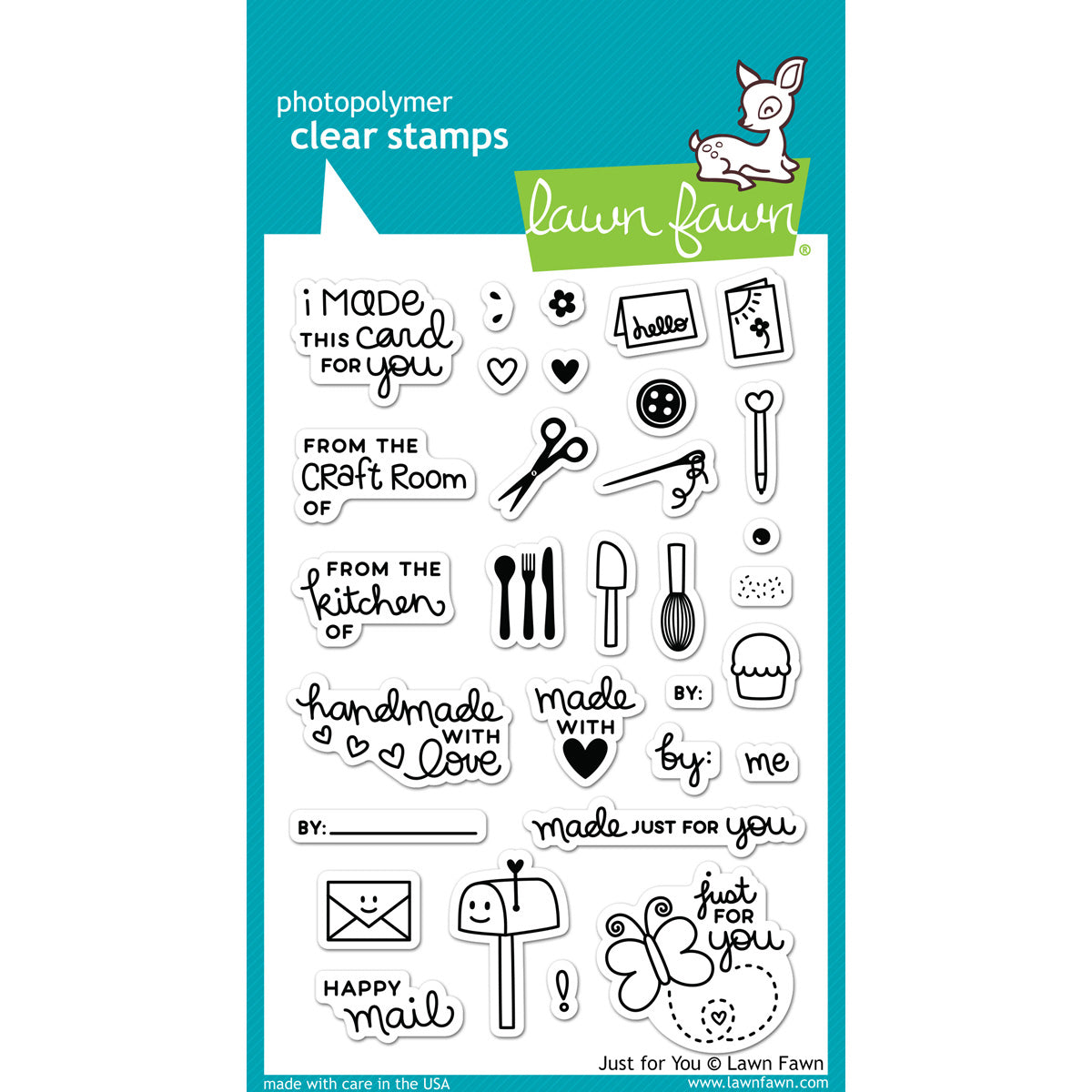 Lawn Fawn Clear Stamps 4"X6" - Just For You