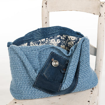 Denim shoulder bag