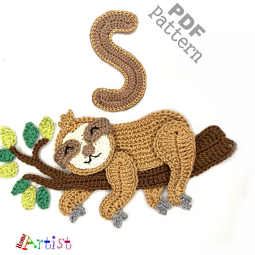 Crochet Animal Alphabet S Sloth pattern