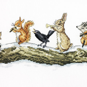 Creative World Of Crafts Woodland Chorus Cross Stitch Kit - 34cm x 11cm