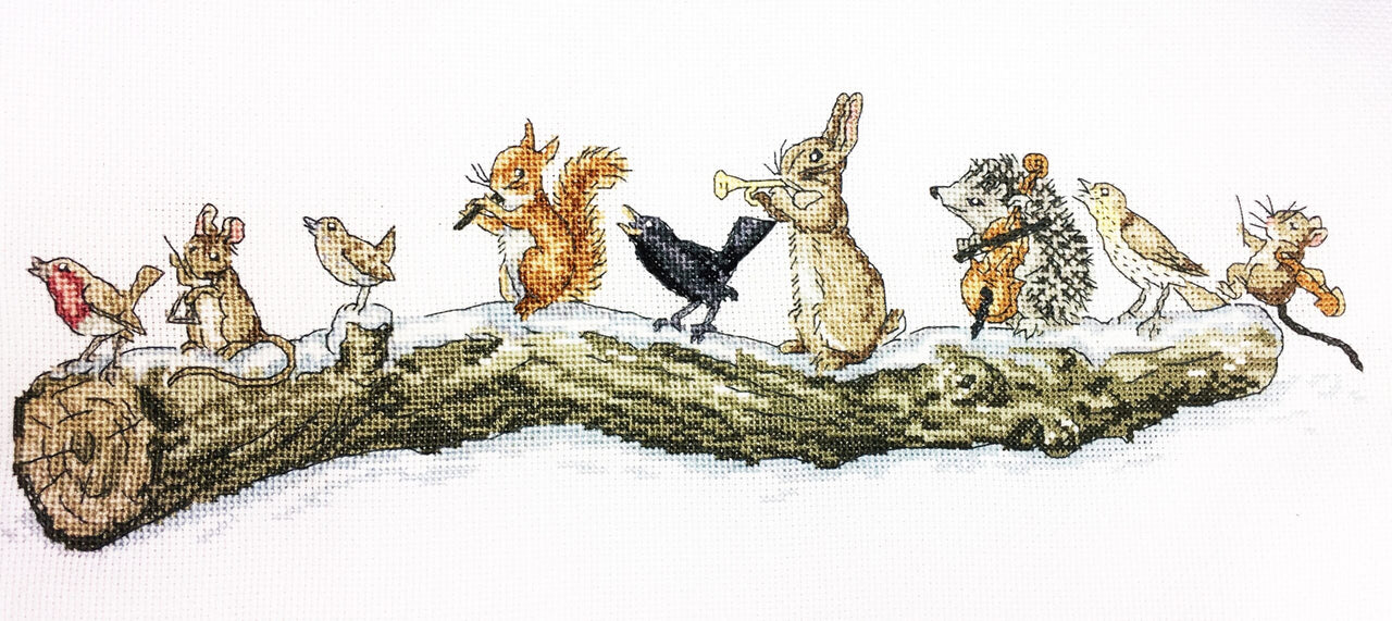 Creative World Of Crafts Woodland Chorus Cross Stitch Kit - 34cm x 11cm