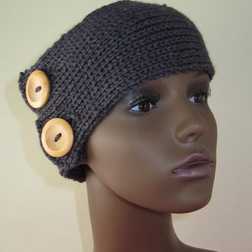 2 Button All Rib Headband
