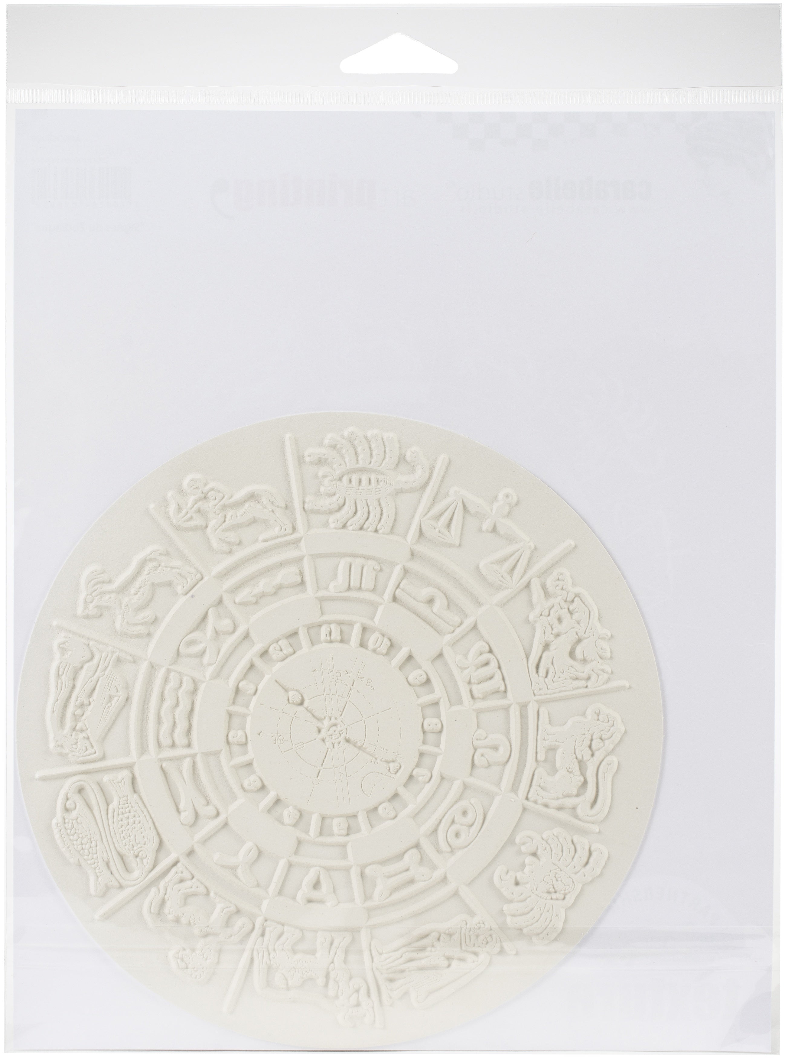 Carabelle Studio Art Printing Round Rubber Texture Plate - Zodiac Signs