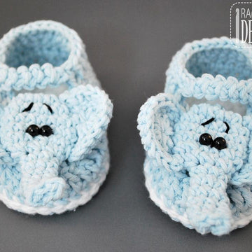 Jeffery Elephant Baby Booties