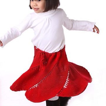 Knit spiral skirt