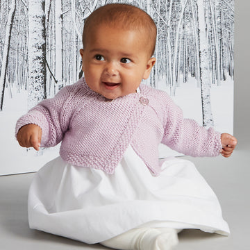 Leia Cropped Cardigan - Knitting Pattern in MillaMia Naturally Soft Aran