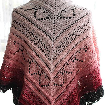 Bumpy road to love shawl