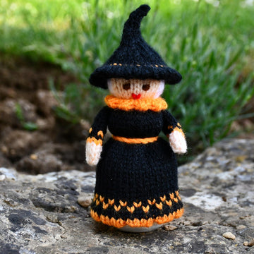 Judy the Witch Egg Cosy Knitting Pattern - Doll Knitting Pattern