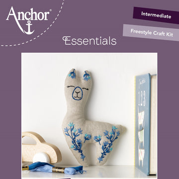 Anchor Freestyle Friends - Annie Alpaca Printed Embroidery Kit - 12 x 18cm