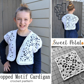 Cropped Motif Cardigan