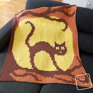 Cat Moon Rising Blanket