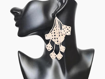 Granny square earrings pattern