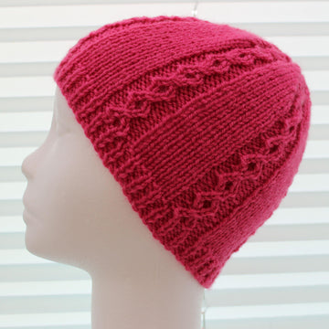 Knitting Pattern Ladies Beanie Hat UK & USA Terms #424