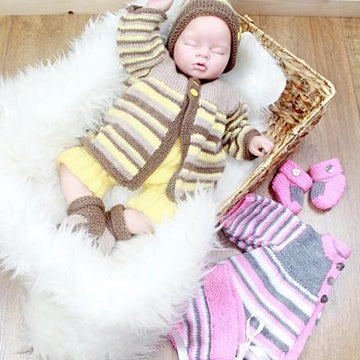 288- Stripey Jacket & Shorts Set Knitting Pattern #288