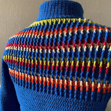 Rib Stripe Turtle Neck Sweater