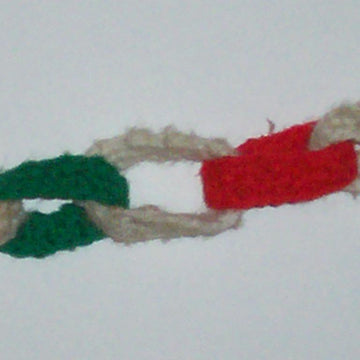 Christmas Seed Stitch Chain Garland Ornament C-023